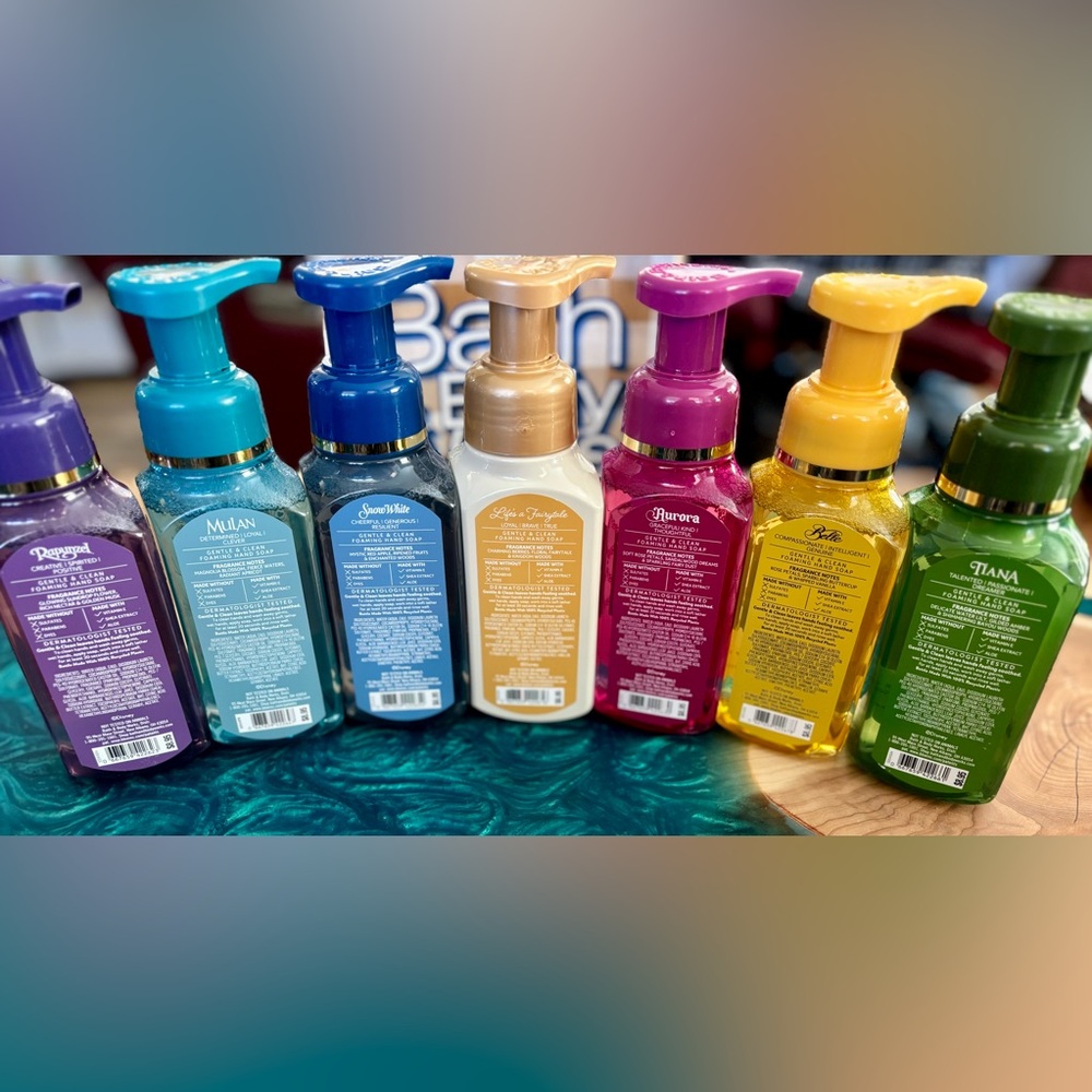 Bath & Body Works Disney Princess Foaming Hand Soaps - Complete 7 Bottle Set - Picture 3 of 3